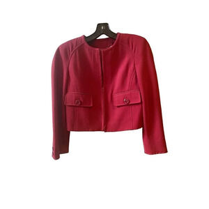 Women’s Red Cropped Blazer Jacket